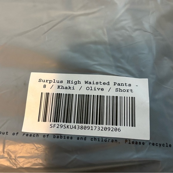 P&Co SURPLUS HIGH WAISTED PANTS - KHAKI GREEN - Picture 2 of 4